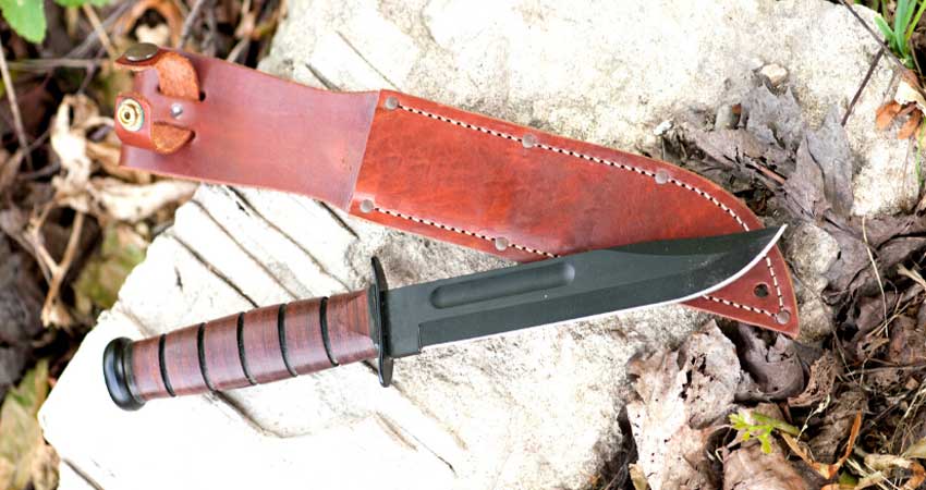 How To Wrap A Knife Handle With Leather Strips