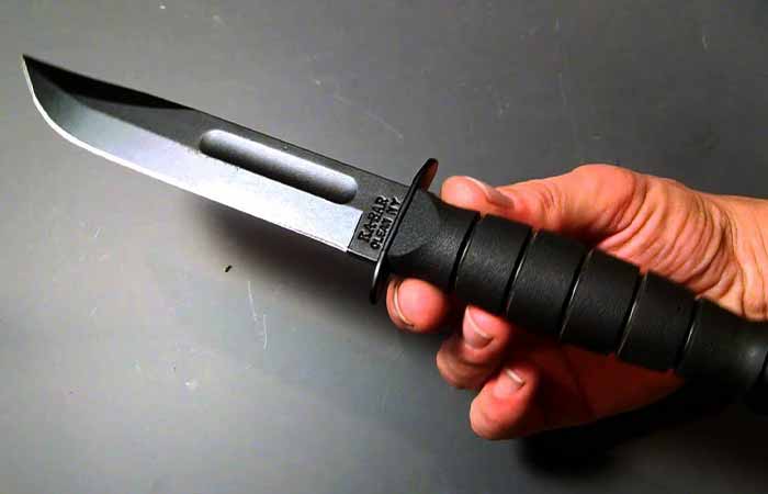 Short Black Ka-Bar Knife