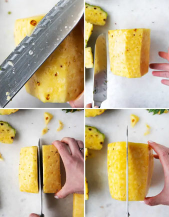 Remove The Pineapple Eyes : Step by Step