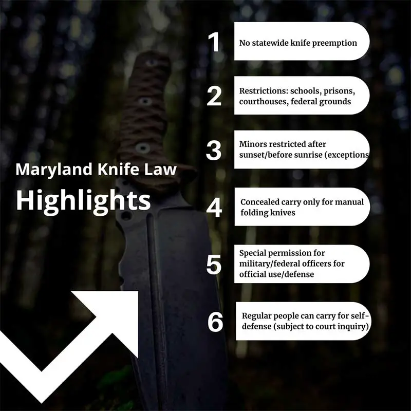 Maryland Knife Laws Highlights