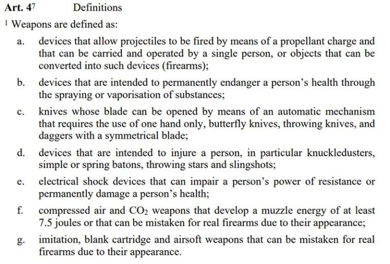 Switzerland Knife Laws A Detailed Guide Homestead Authority