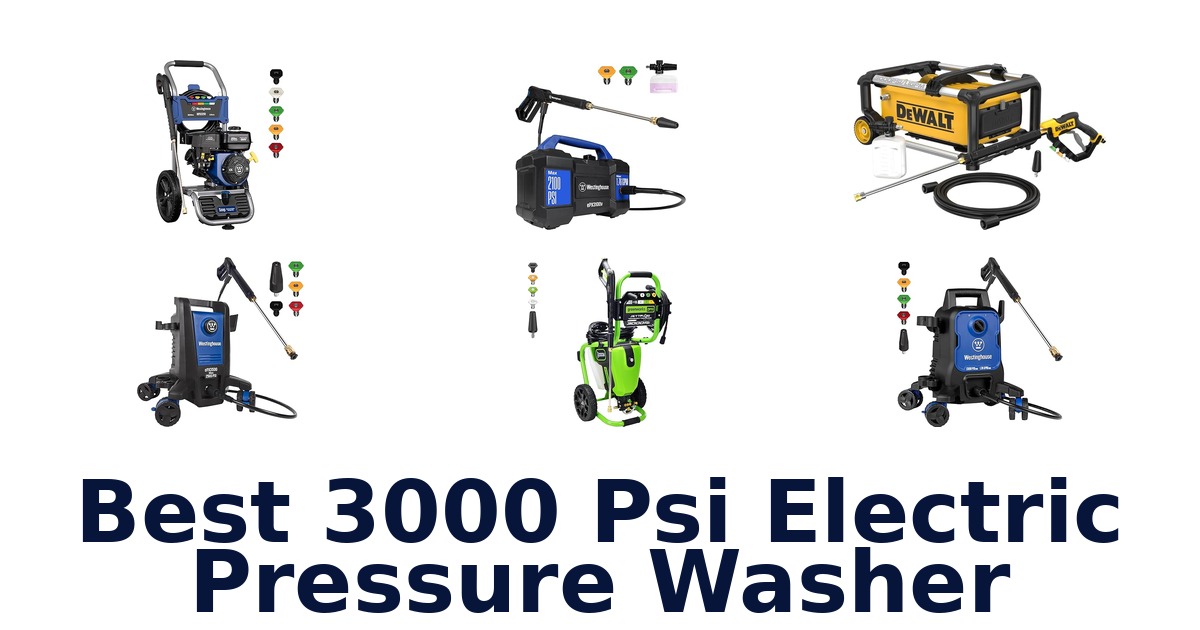 best 3000 psi electric pressure washer