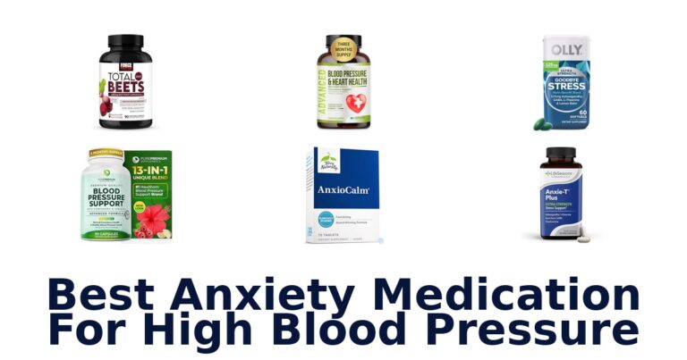 best anxiety medication for high blood pressure