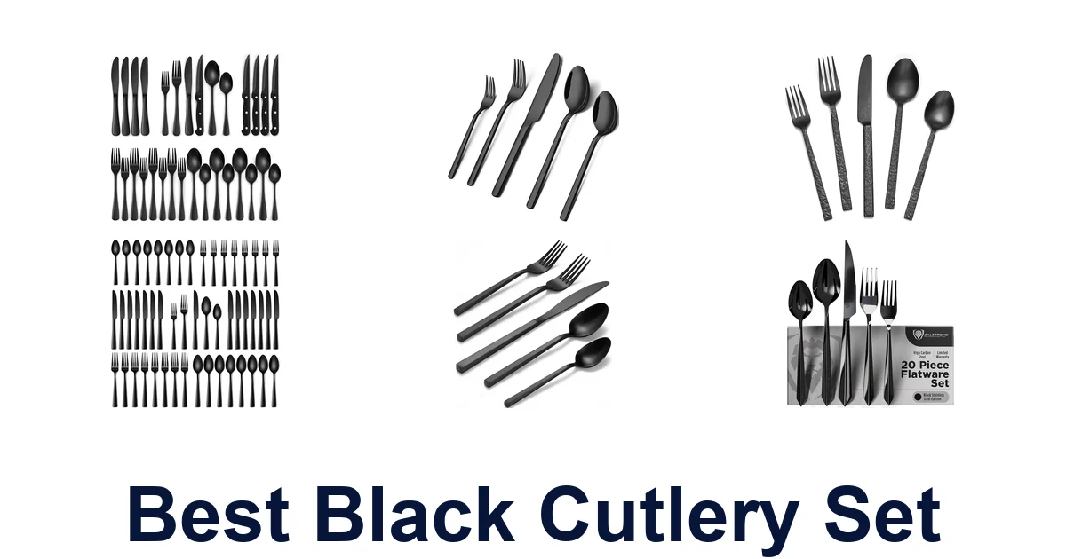 best black cutlery set
