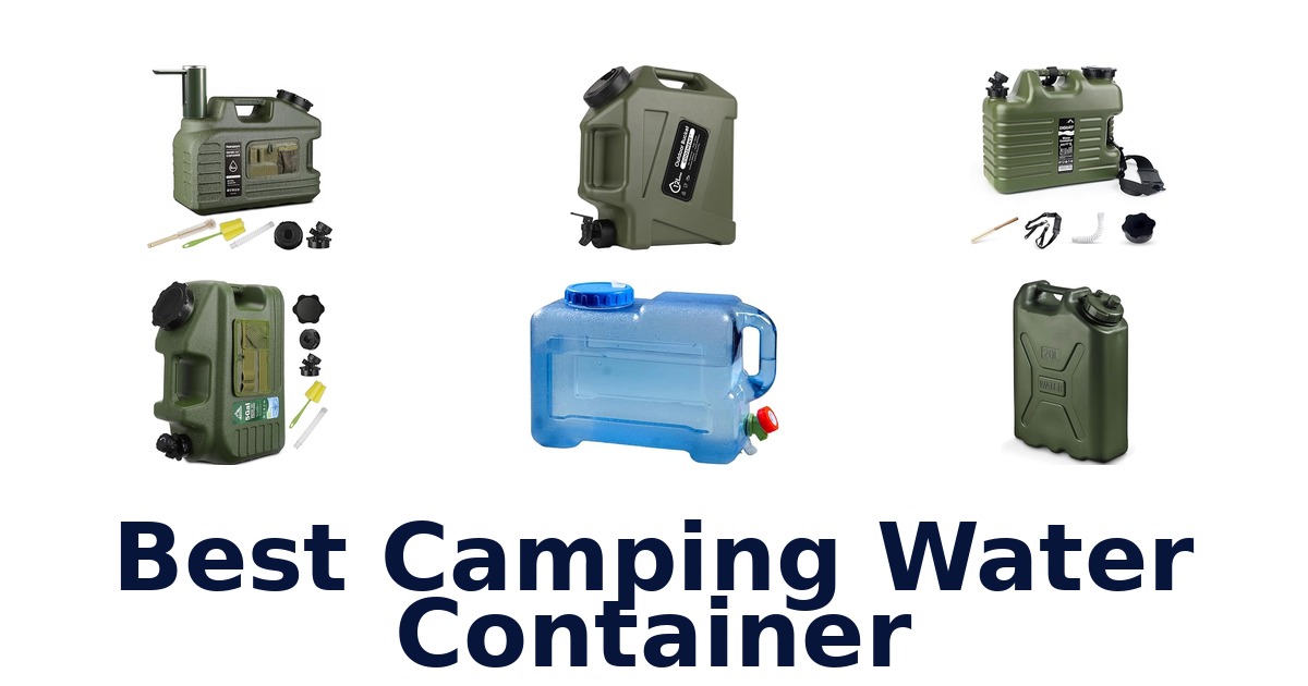 best camping water container