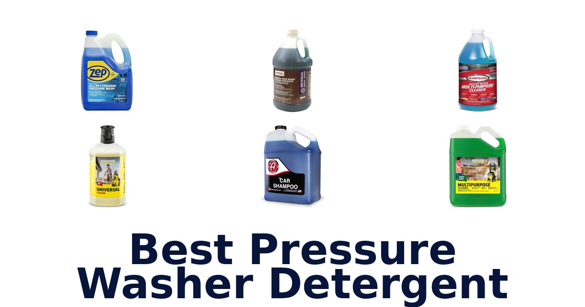 best pressure washer detergent