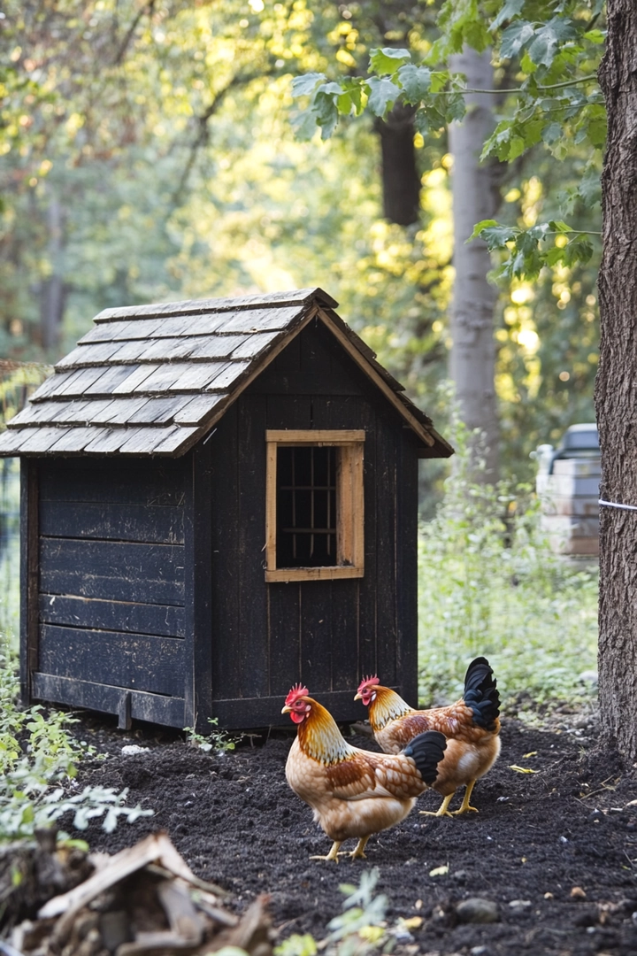 65+ Black Chicken Coop