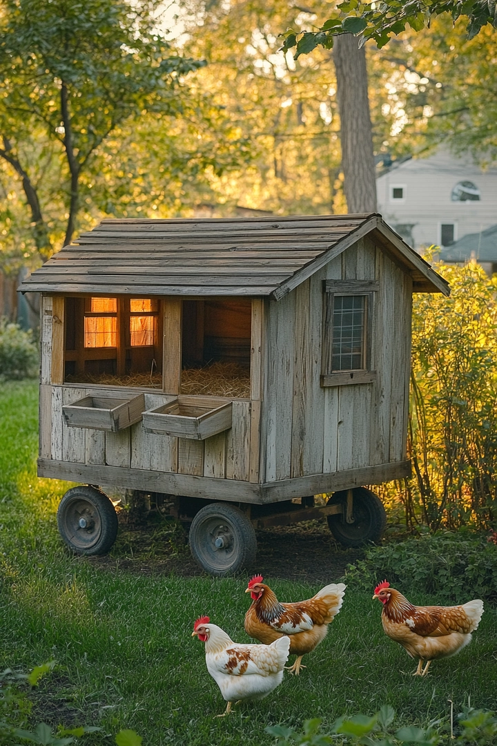 55+ Chicken Coop on Wheels