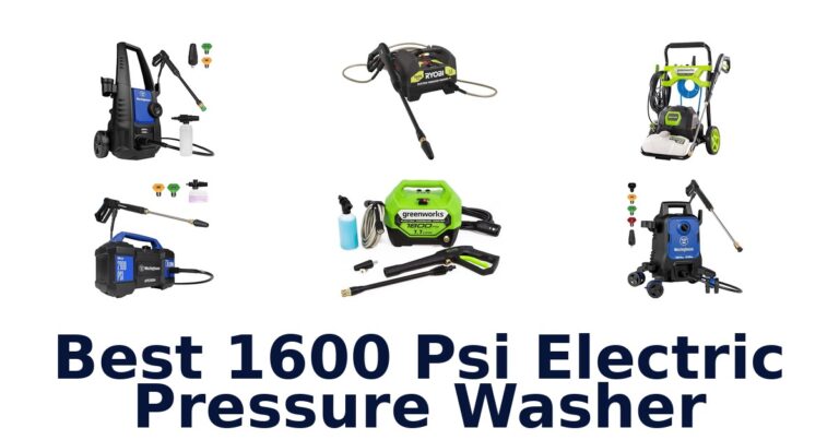 best 1600 psi electric pressure washer