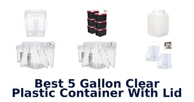 best 5 gallon clear plastic container with lid