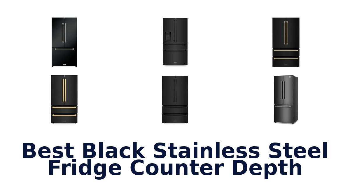 best black stainless steel fridge counter depth