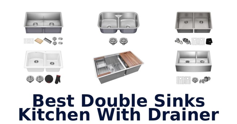 best double sinks kitchen with drainer