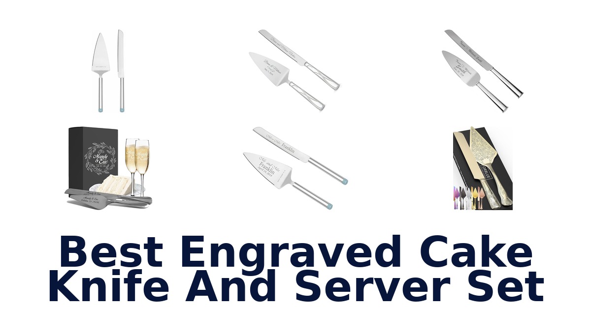 best engraved cake knife and server set