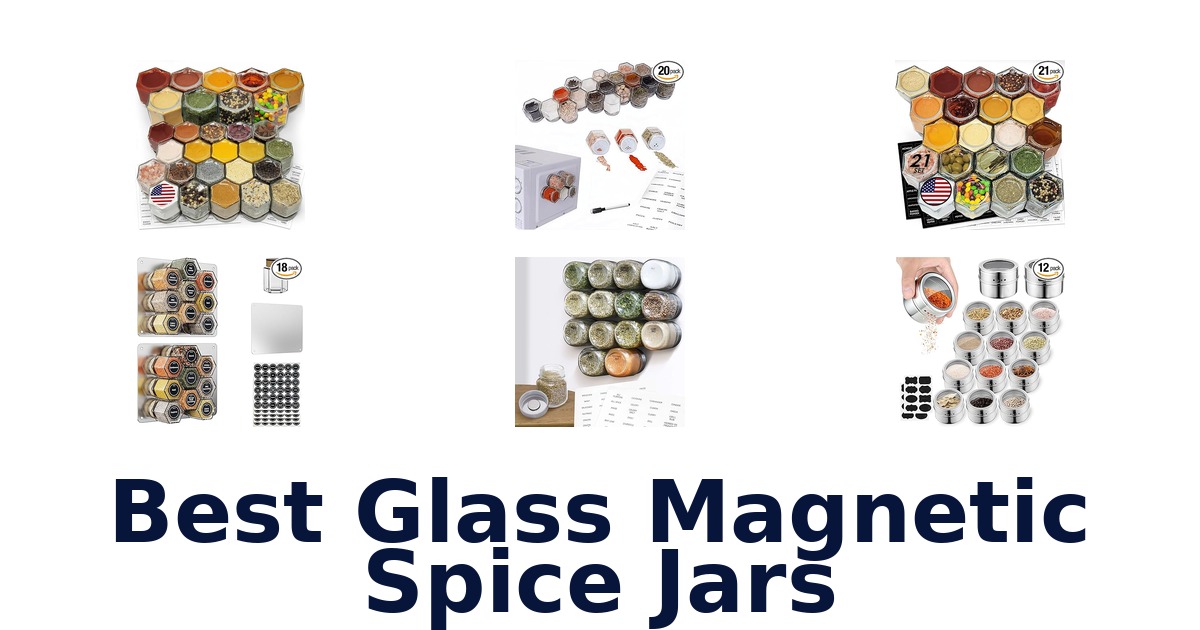 best glass magnetic spice jars