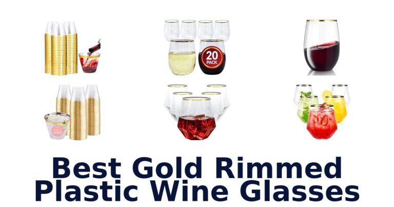 best gold rimmed plastic wine glasses