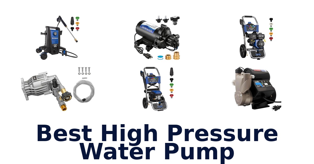 best high pressure water pump