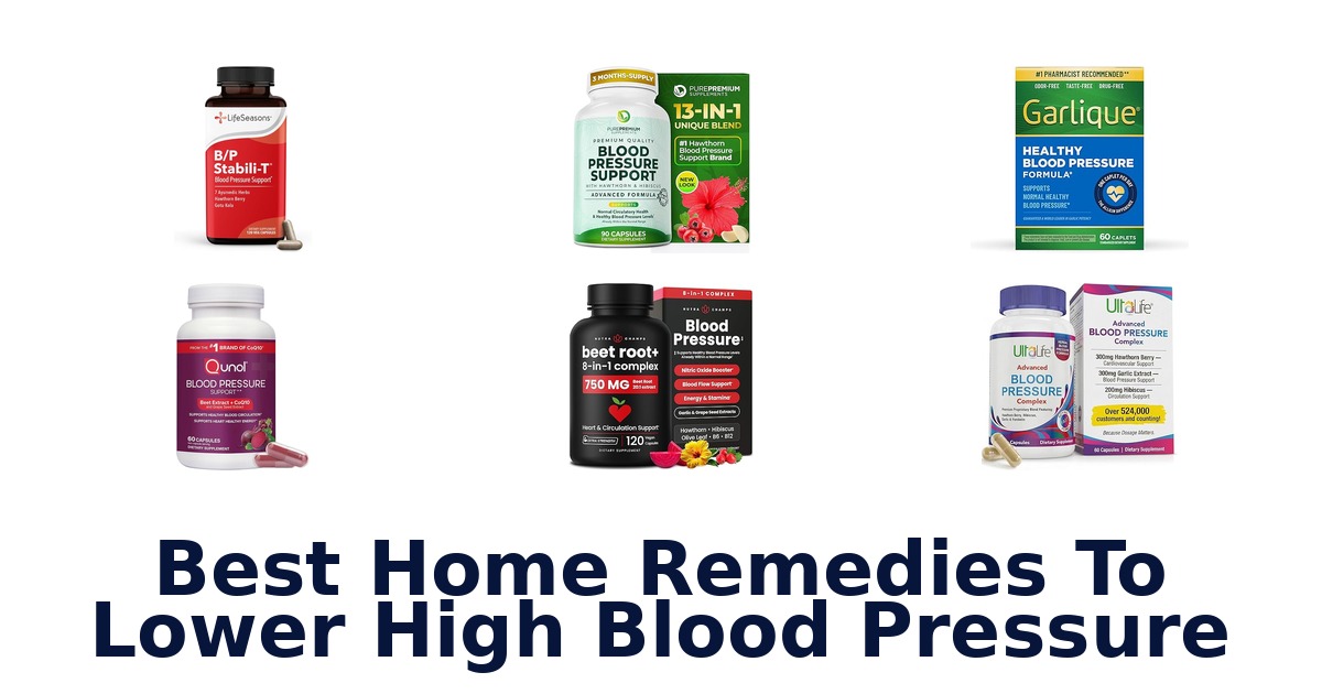 best home remedies to lower high blood pressure