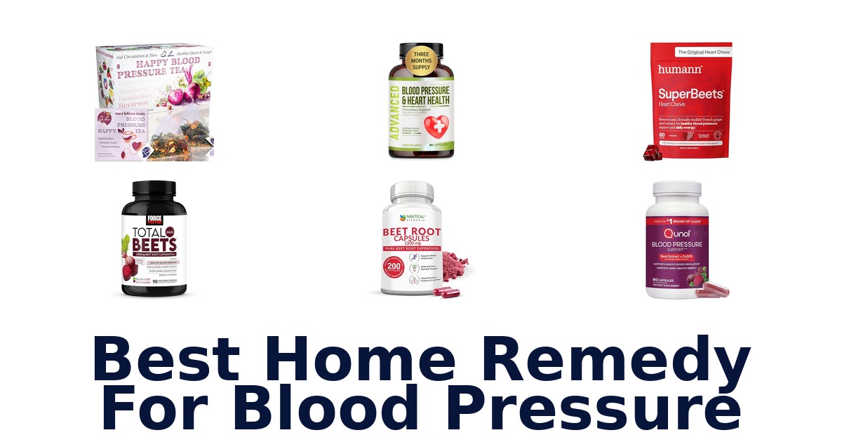 best home remedy for blood pressure