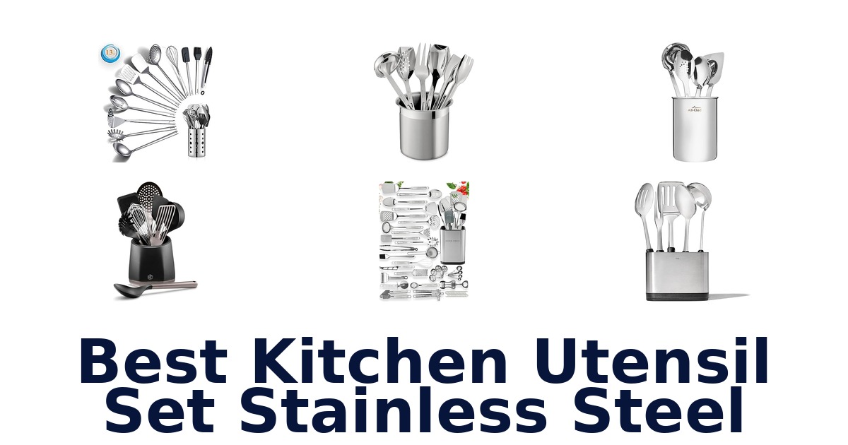 best kitchen utensil set stainless steel
