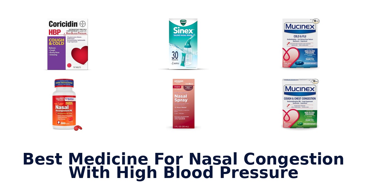 best medicine for nasal congestion with high blood pressure