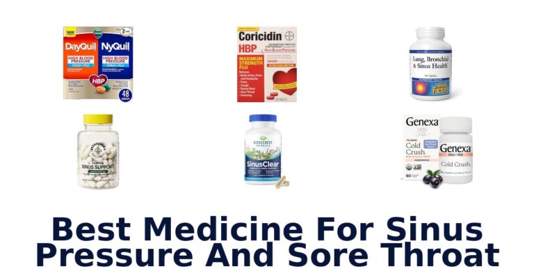 best medicine for sinus pressure and sore throat