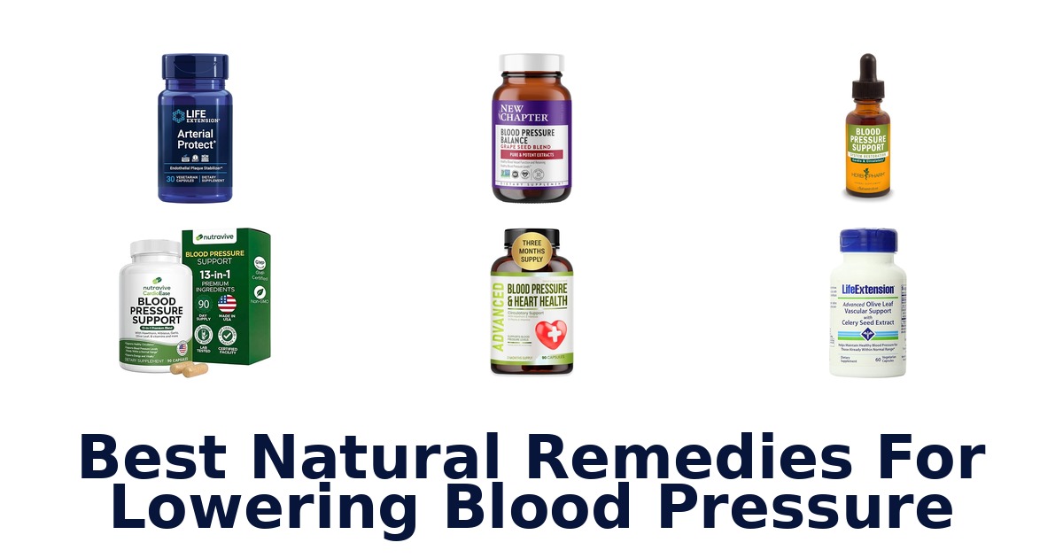 best natural remedies for lowering blood pressure