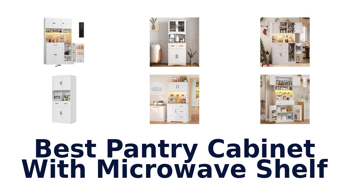 best pantry cabinet with microwave shelf