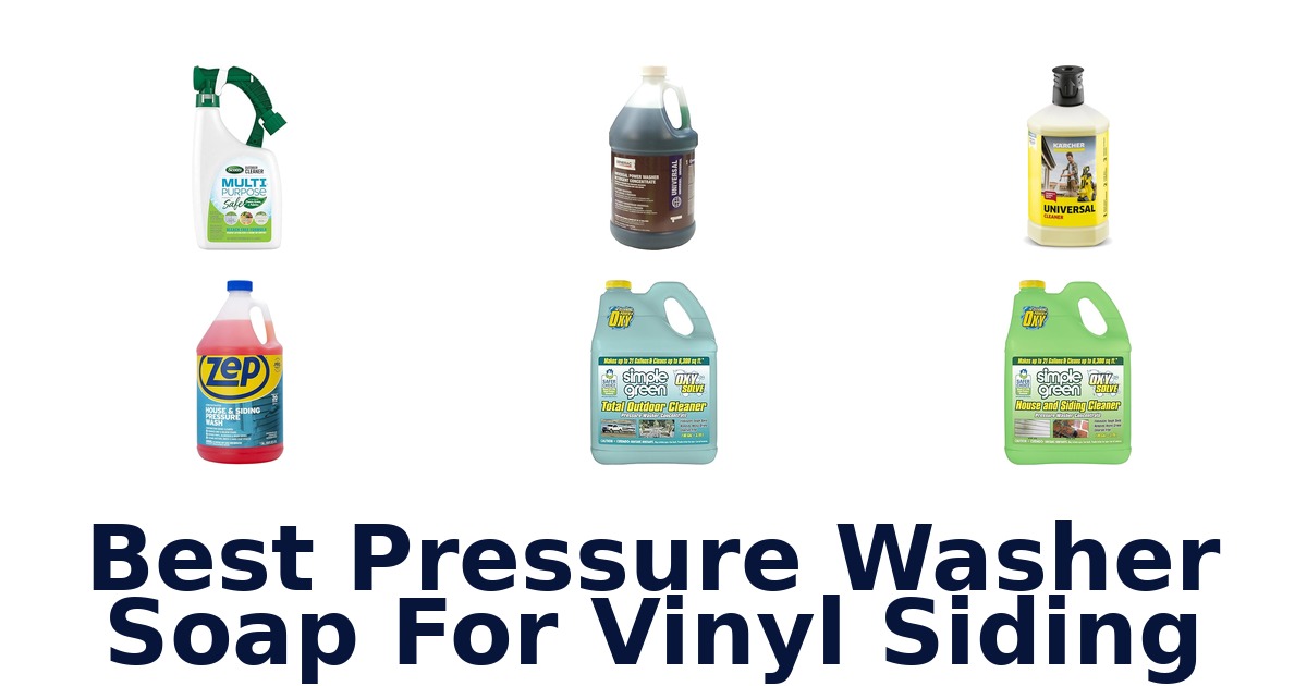 best pressure washer soap for vinyl siding