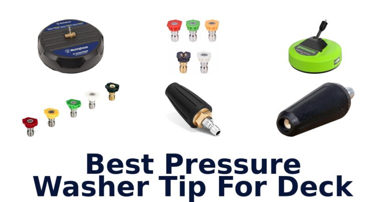 best pressure washer tip for deck