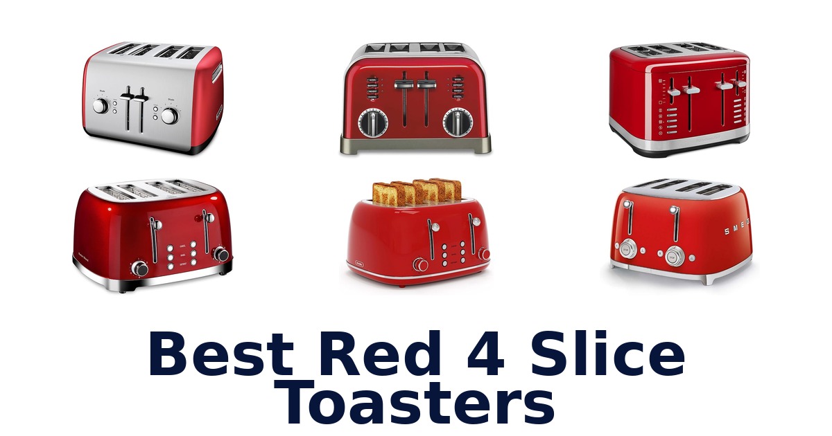 best red 4 slice toasters