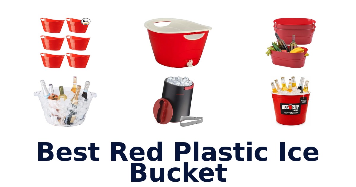 best red plastic ice bucket