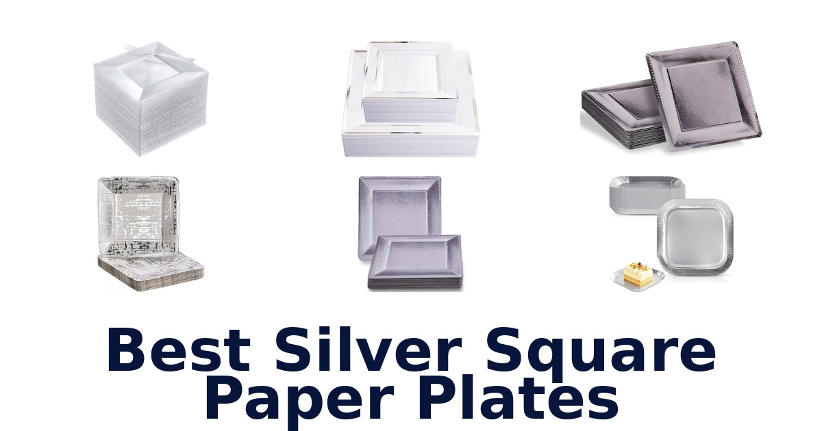 best silver square paper plates
