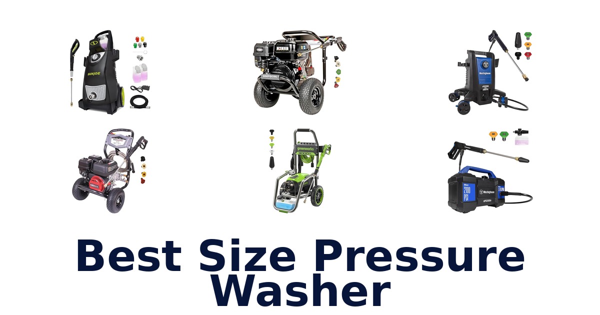 best size pressure washer