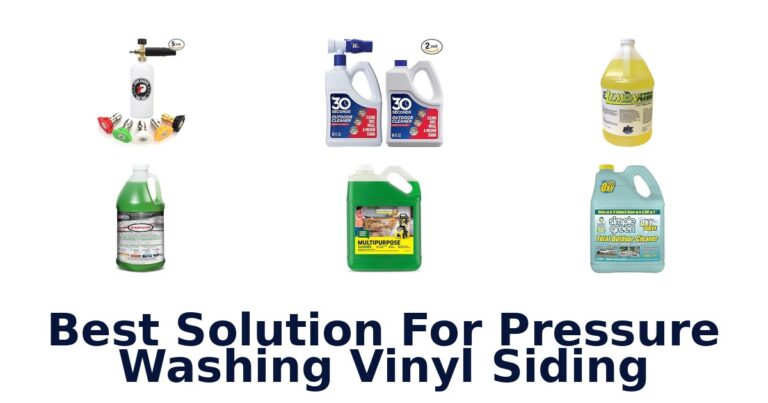 best solution for pressure washing vinyl siding
