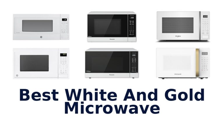 best white and gold microwave