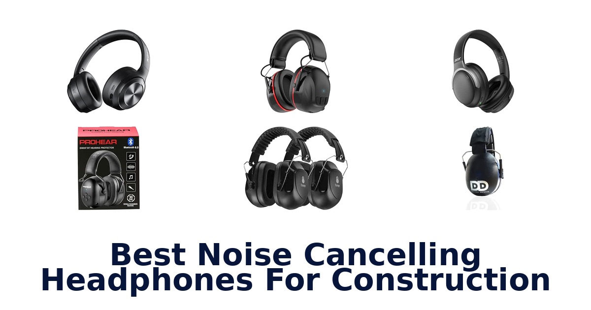 Best Noise Cancelling Headphones For Construction