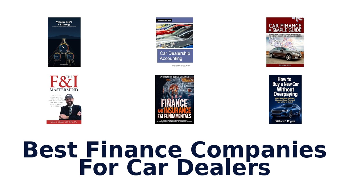 Best Finance Companies For Car Dealers