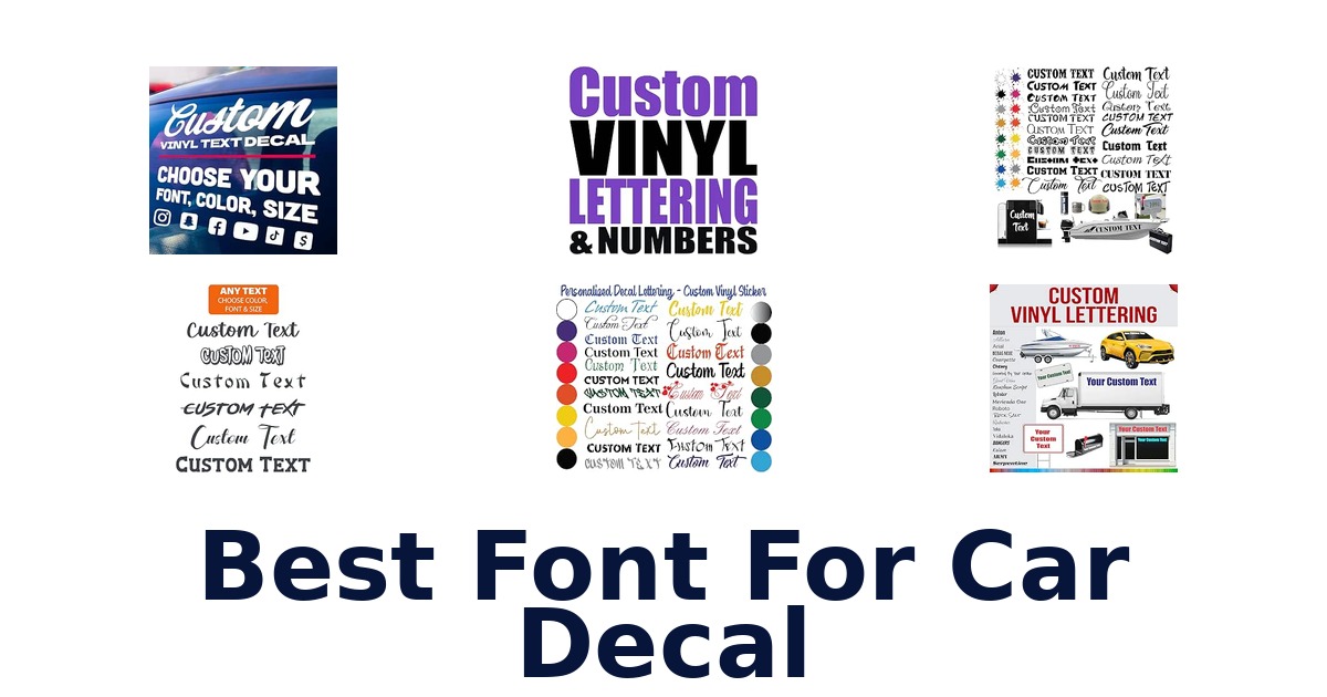 Best Font For Car Decal