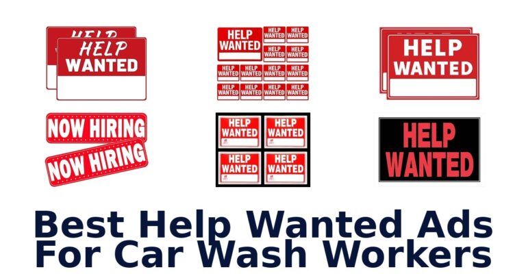Best Help Wanted Ads For Car Wash Workers
