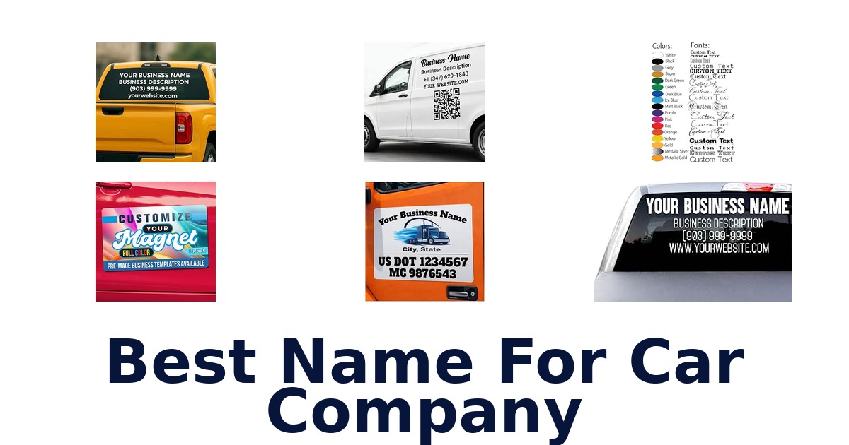 Best Name For Car Company