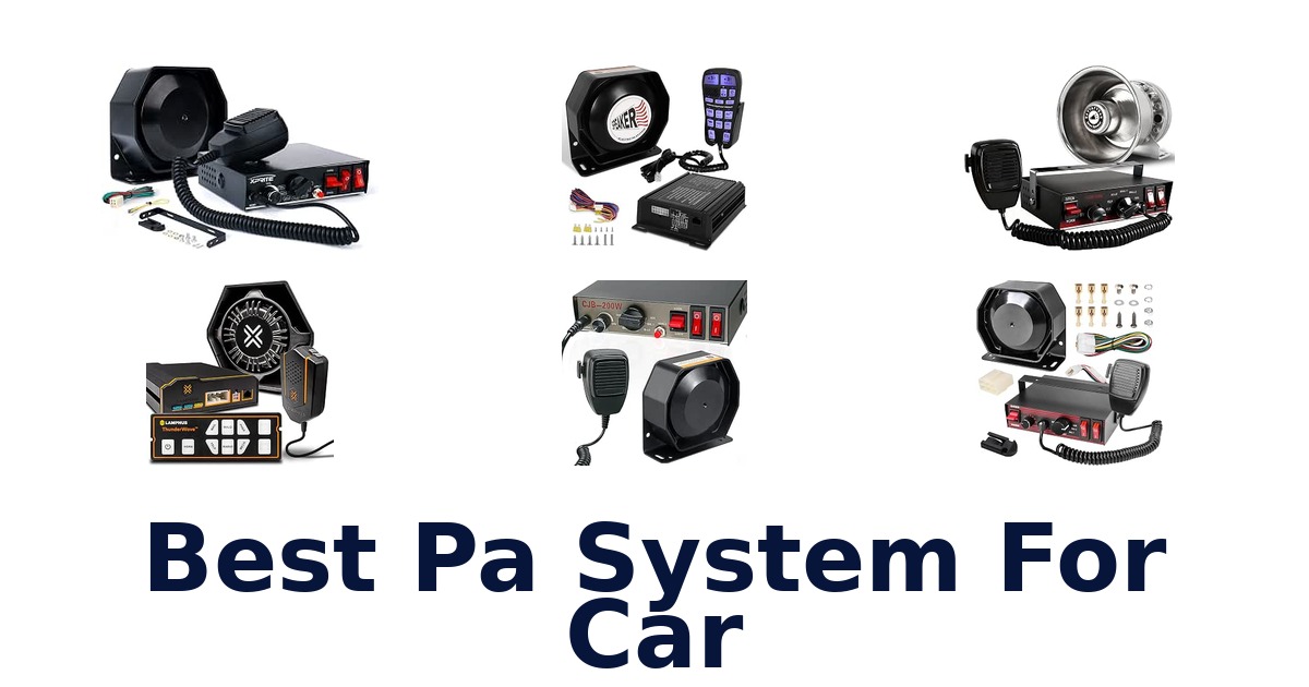 Best Pa System For Car
