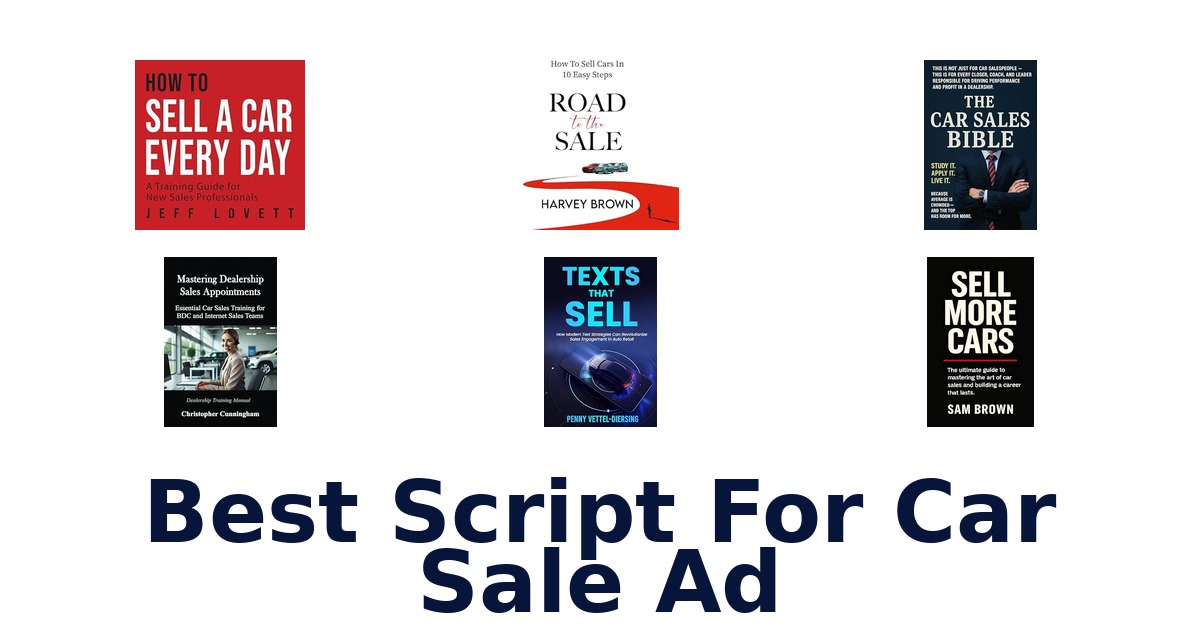 Best Script For Car Sale Ad