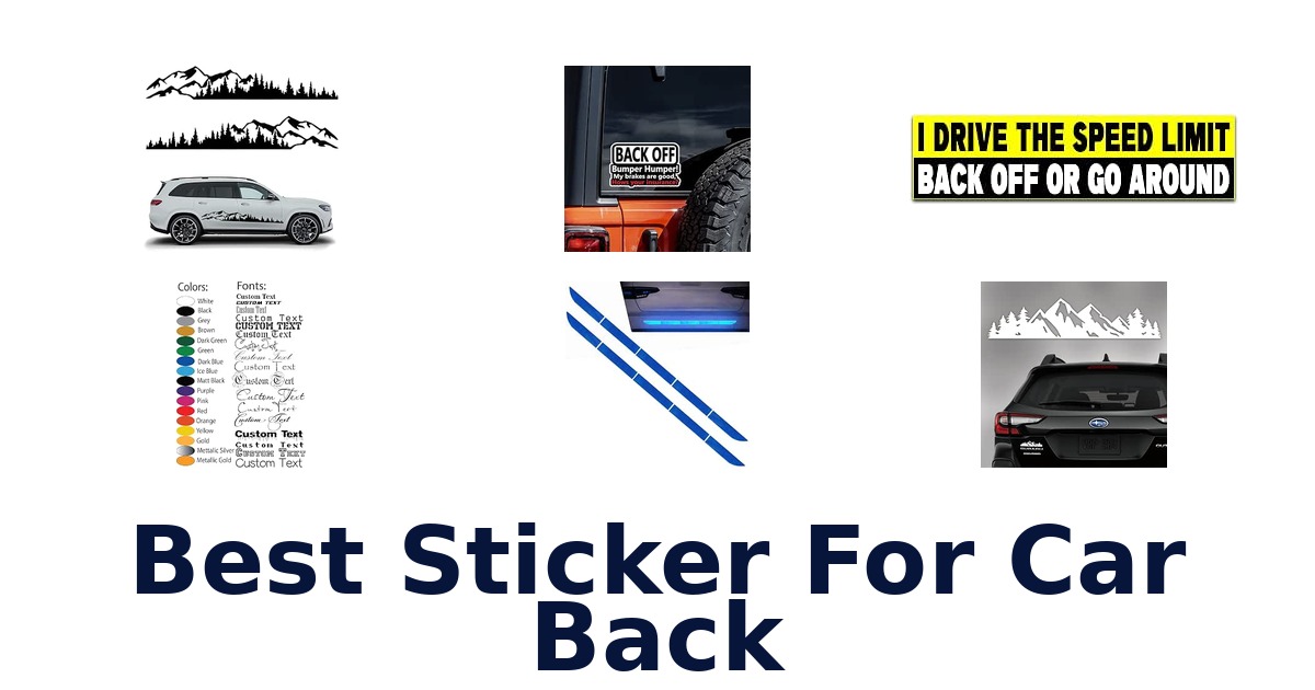 Best Sticker For Car Back