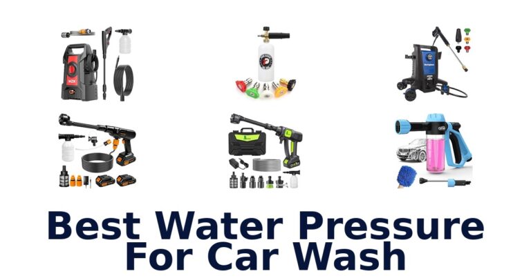 Best Water Pressure For Car Wash