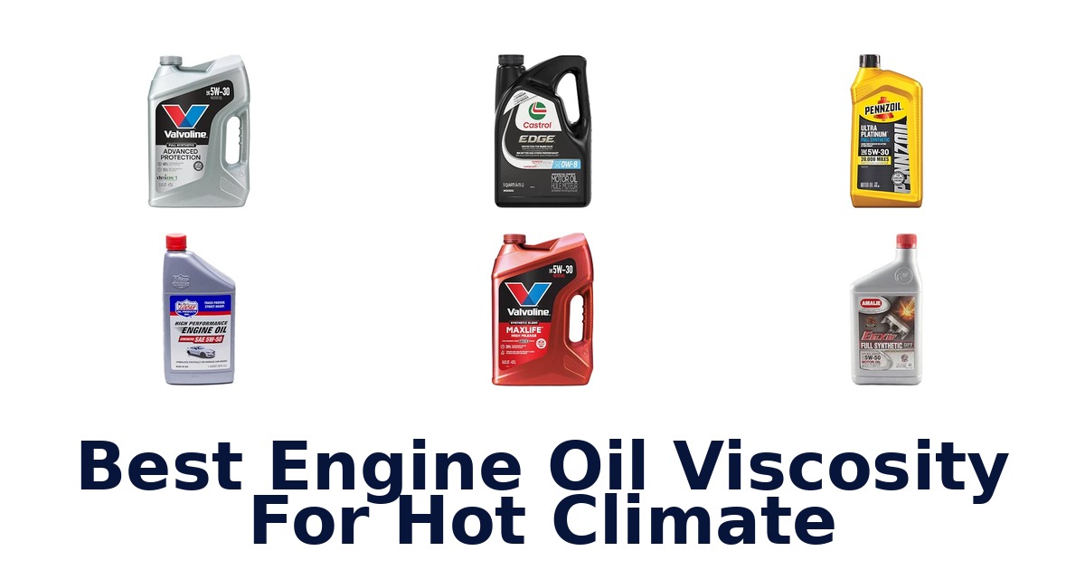 Best Engine Oil Viscosity For Hot Climate